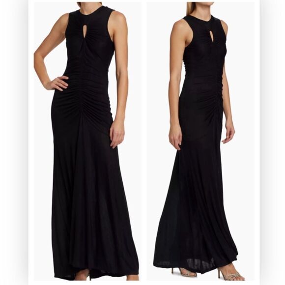 NWT Ulla Johnson Isabel Ruched Keyhole Body-Skimming Maxi Dress $ 570.00 M - Picture 1 of 9
